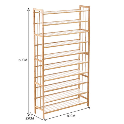 Levede Bamboo Shoe Rack Storage Wooden-1954802689896484866