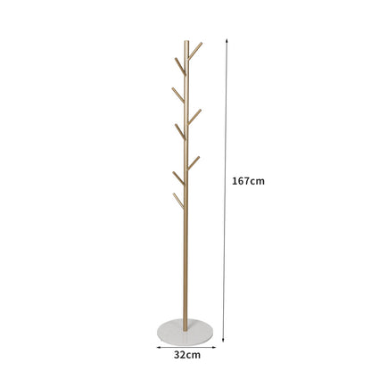 Levede Coat Rack Hat Clothes Stand Hanger Gold-1954803009837993986