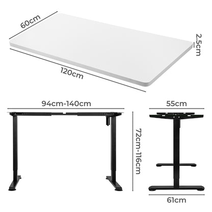 Levede Motorised Standing Desk Height 120cm White 800x 1.5MM-1954803018033664002