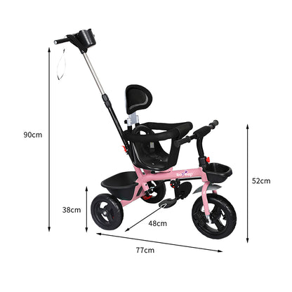 BoPeep Kids Tricycle Ride On Trike Toddler Pink-1954802769789587458