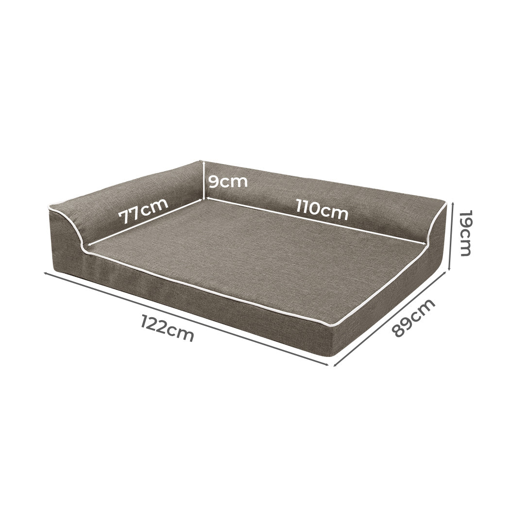 Pawz Orthopedic Dog Bed XXL Coffee-2006732881451421698