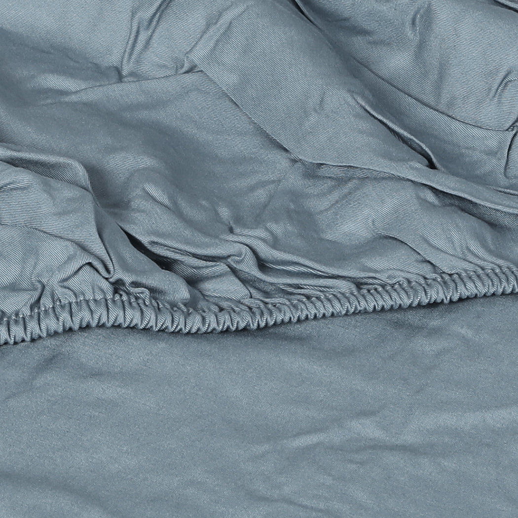 Dreamz 3pcs Sinigle Size 100% Bamboo Bed Sheet Set in Grey Colour Single-1954802921581449219