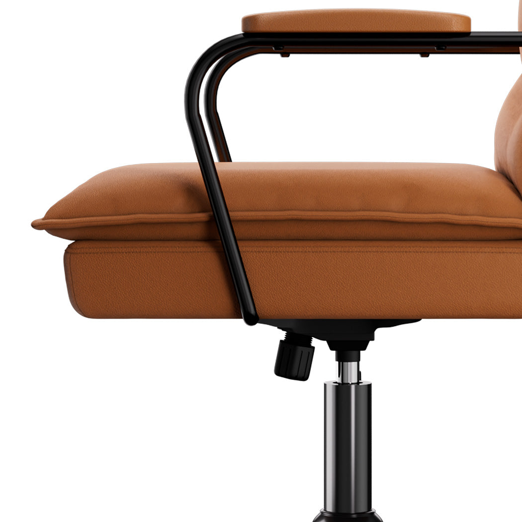 LEVEDE Ergonomic Office Chair Computer PU Brown-2006732703109615619