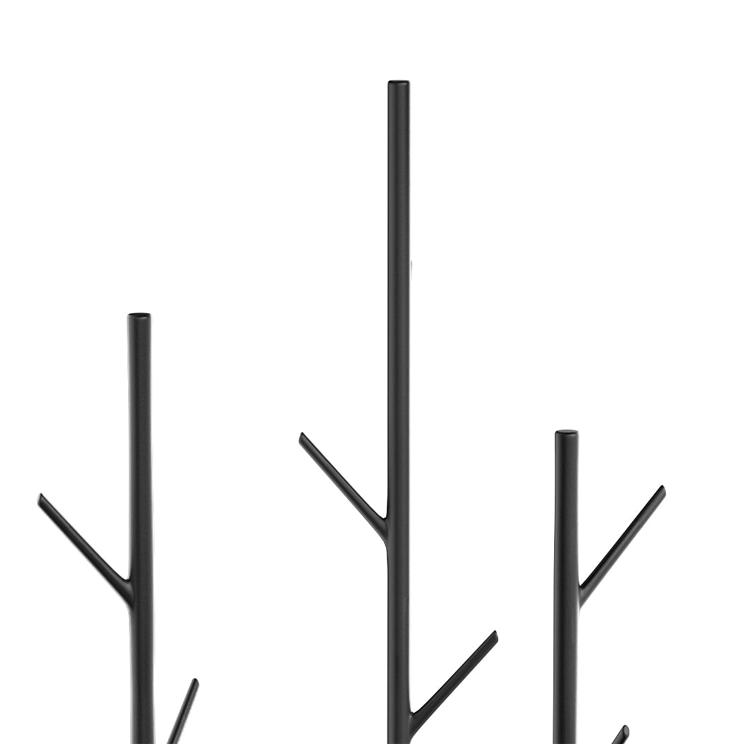 Levede Coat Rack Clothes Stand 8 Hook Organizer Black-1954803015181537283