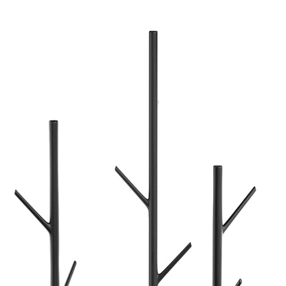 Levede Coat Rack Clothes Stand 8 Hook Organizer Black-1954803015181537283