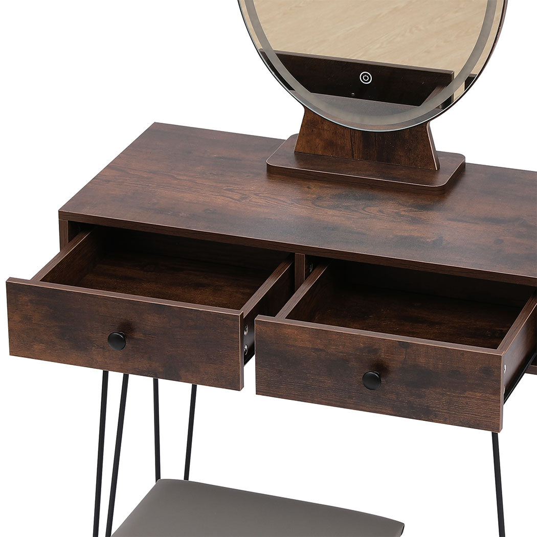 Levede Dressing Table LED Light Strip Brown-2018816844785389571