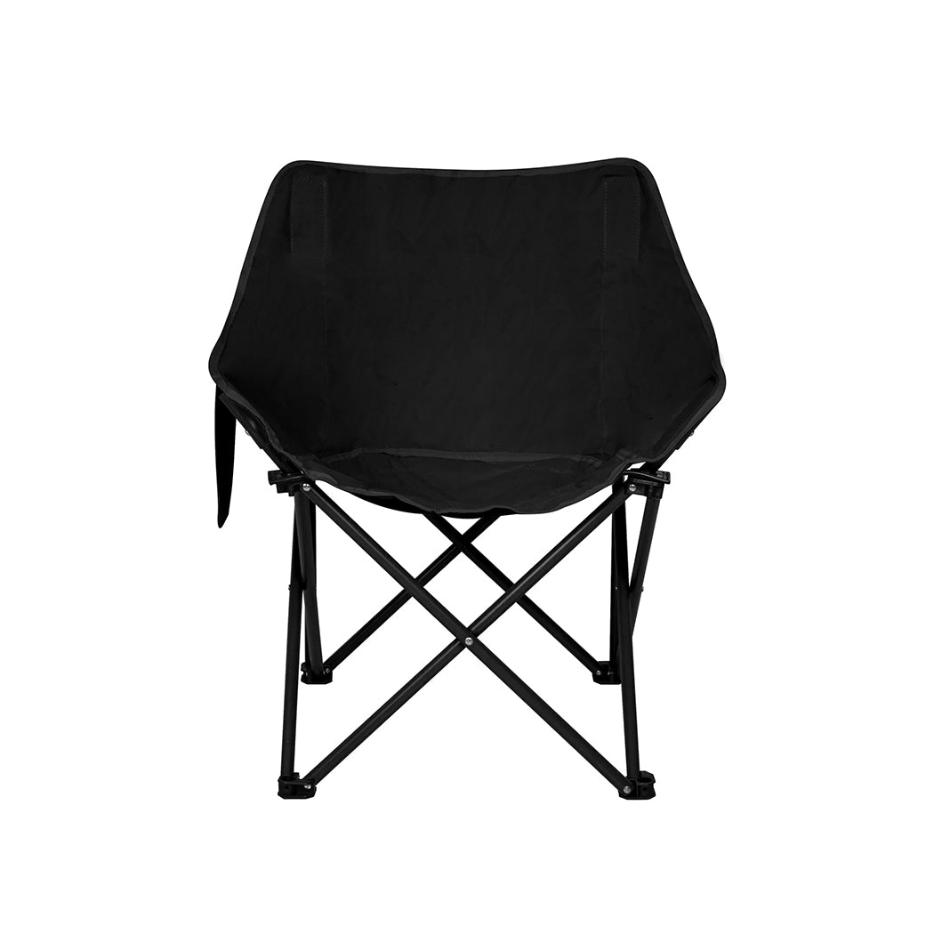 Levede Folding Camping Moon Chair Lightweight Black-2018816697703731203