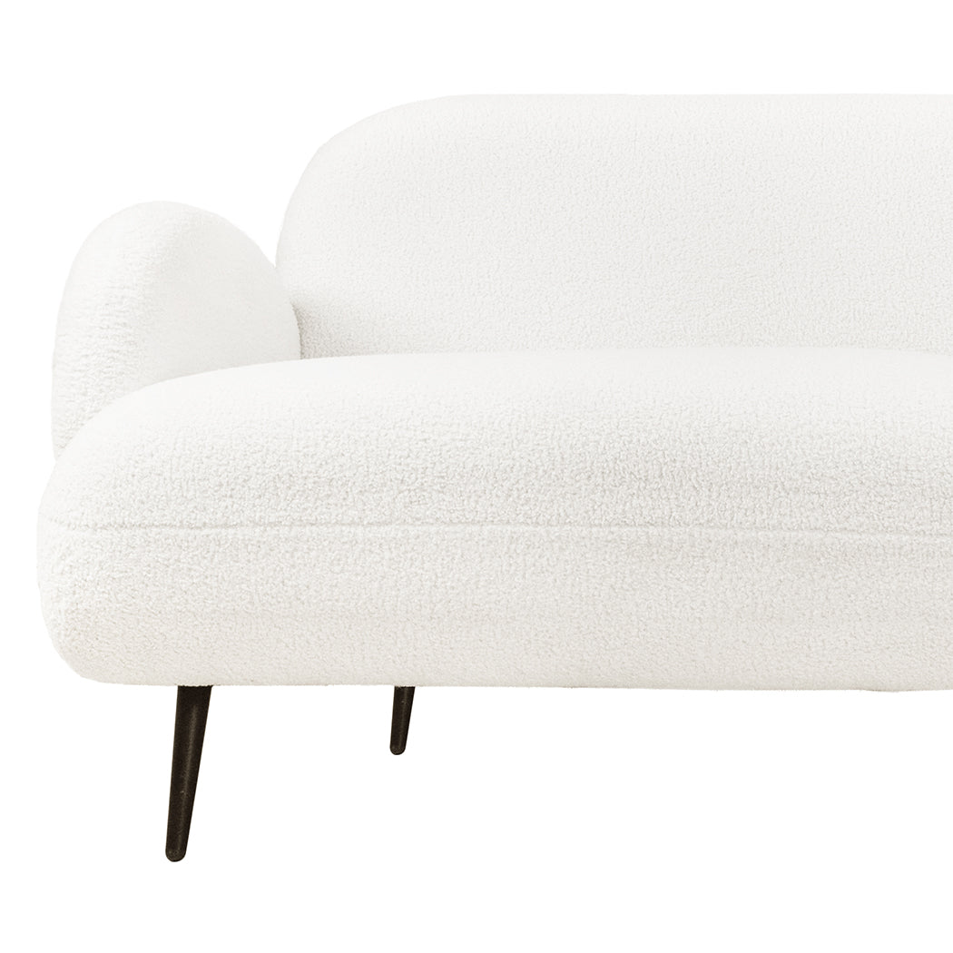 Levede Cloud Sofa 3 Seater Sherpa Fleece White-2006732843321004035