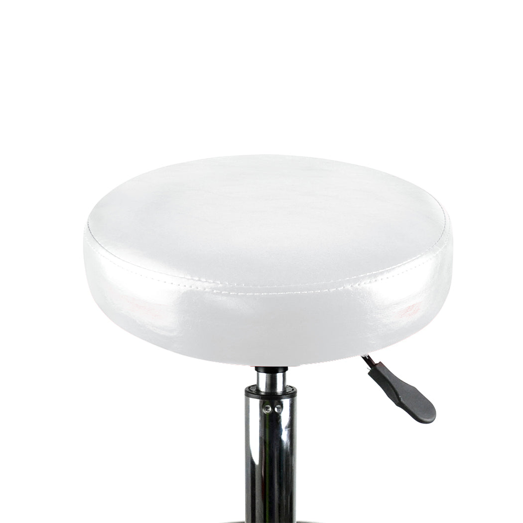 Levede Salon Stool Swivel Hairdressing White-2018816716682956803