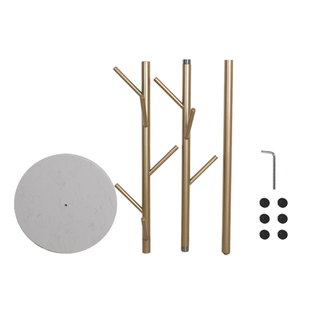 Levede Coat Rack Hat Clothes Stand Hanger Gold-1954803009837993988
