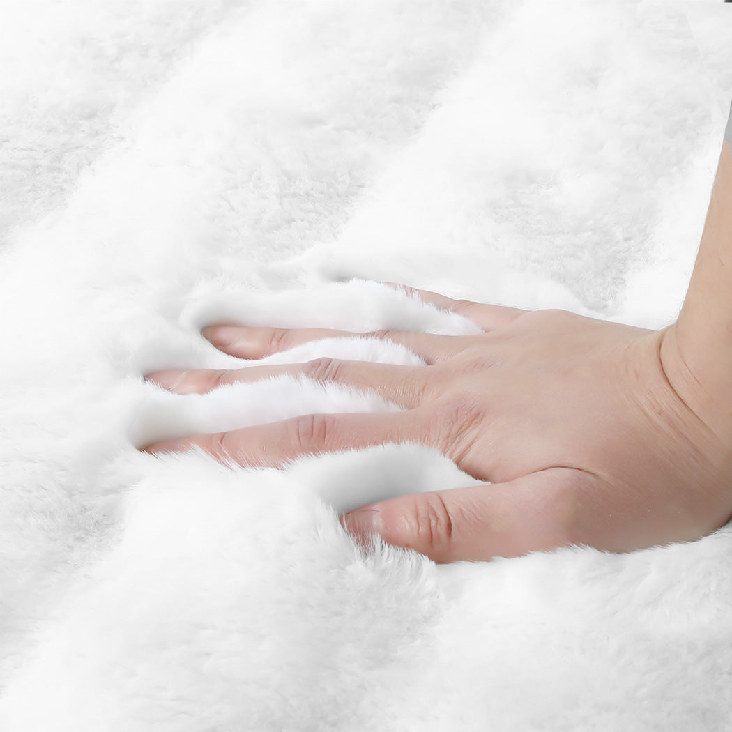 Marlow Floor Rug Carpet Fluffy Faux Rabbit Fur 80x120CM-2018816664715530244