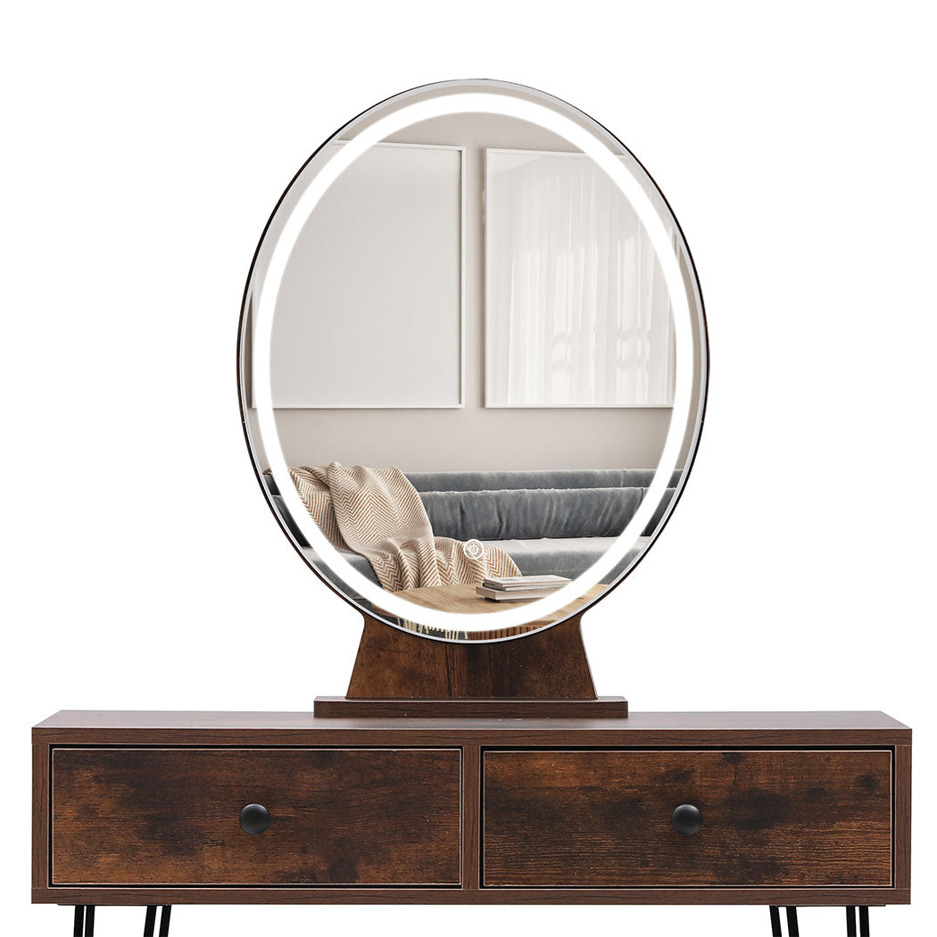 Levede Dressing Table LED Light Strip Brown-2018816844785389572