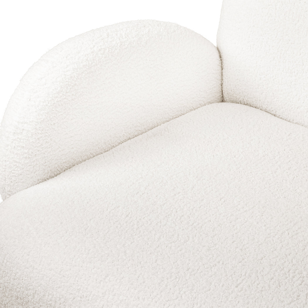 Levede Cloud Sofa 3 Seater Sherpa Fleece White-2006732843321004036