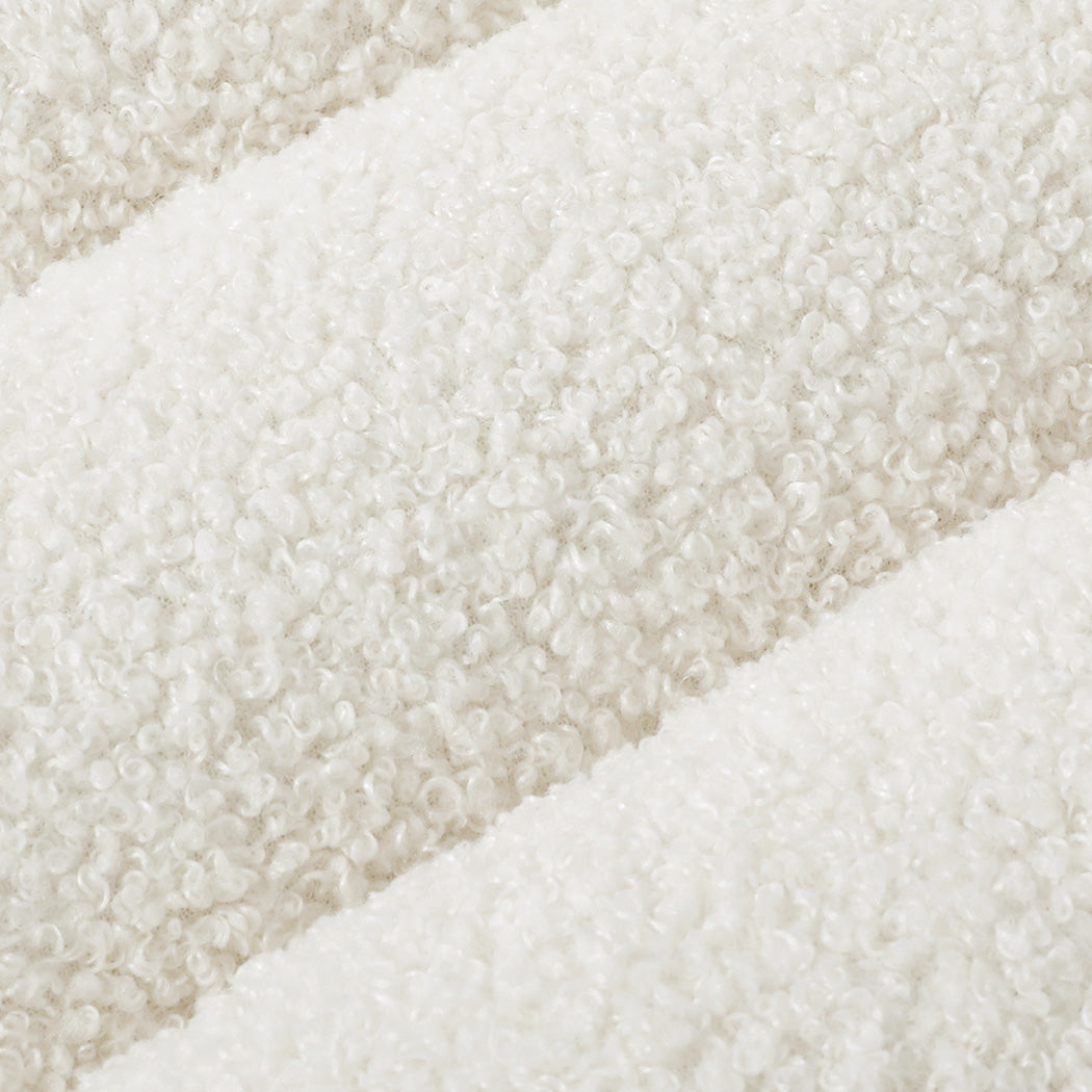 Pawz L Size Orthopedic Dog Bed with Sherpa Plush Removable Cover in White-2006732708935503876