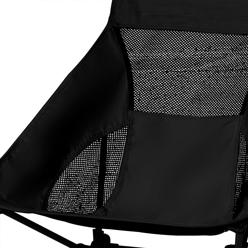 Levede Camping Chair Folding Outdoor Large Black-2018816670809853956
