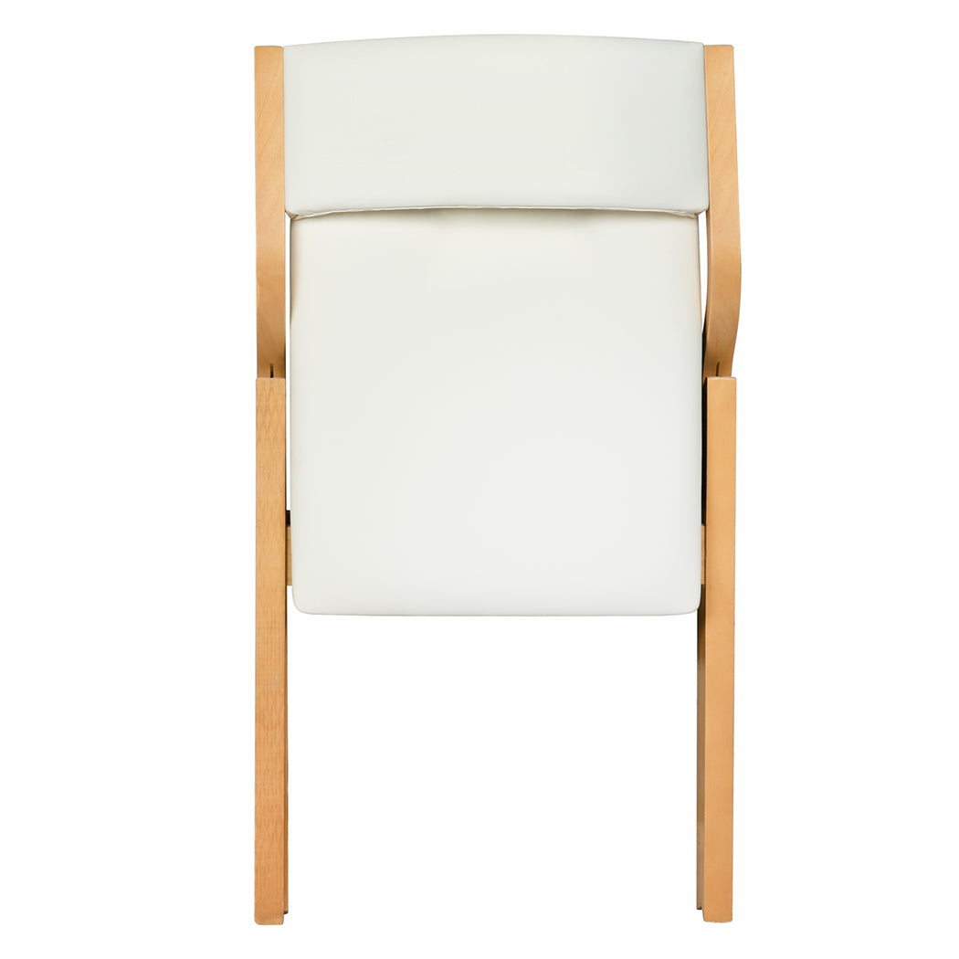 Levede 4x Dining Chairs Foldable PU Beige-2006732727788900356