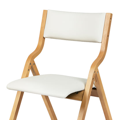 Levede 4x Dining Chairs Foldable PU Beige-1966287369070055429