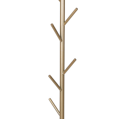 Levede Coat Rack Hat Clothes Stand Hanger Gold-1954803009837993989