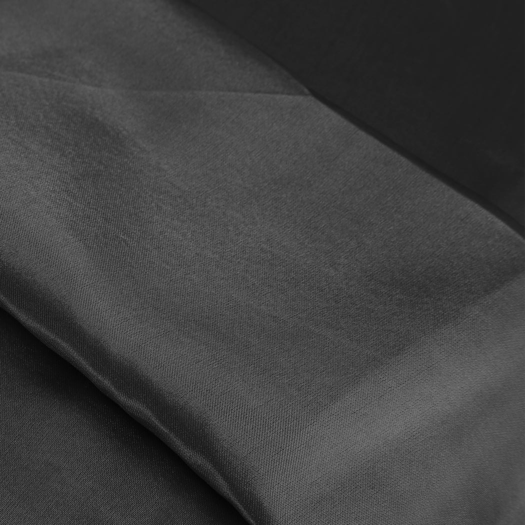 DreamZ Silky Satin Sheets Fitted Double Black-1954802912999903237