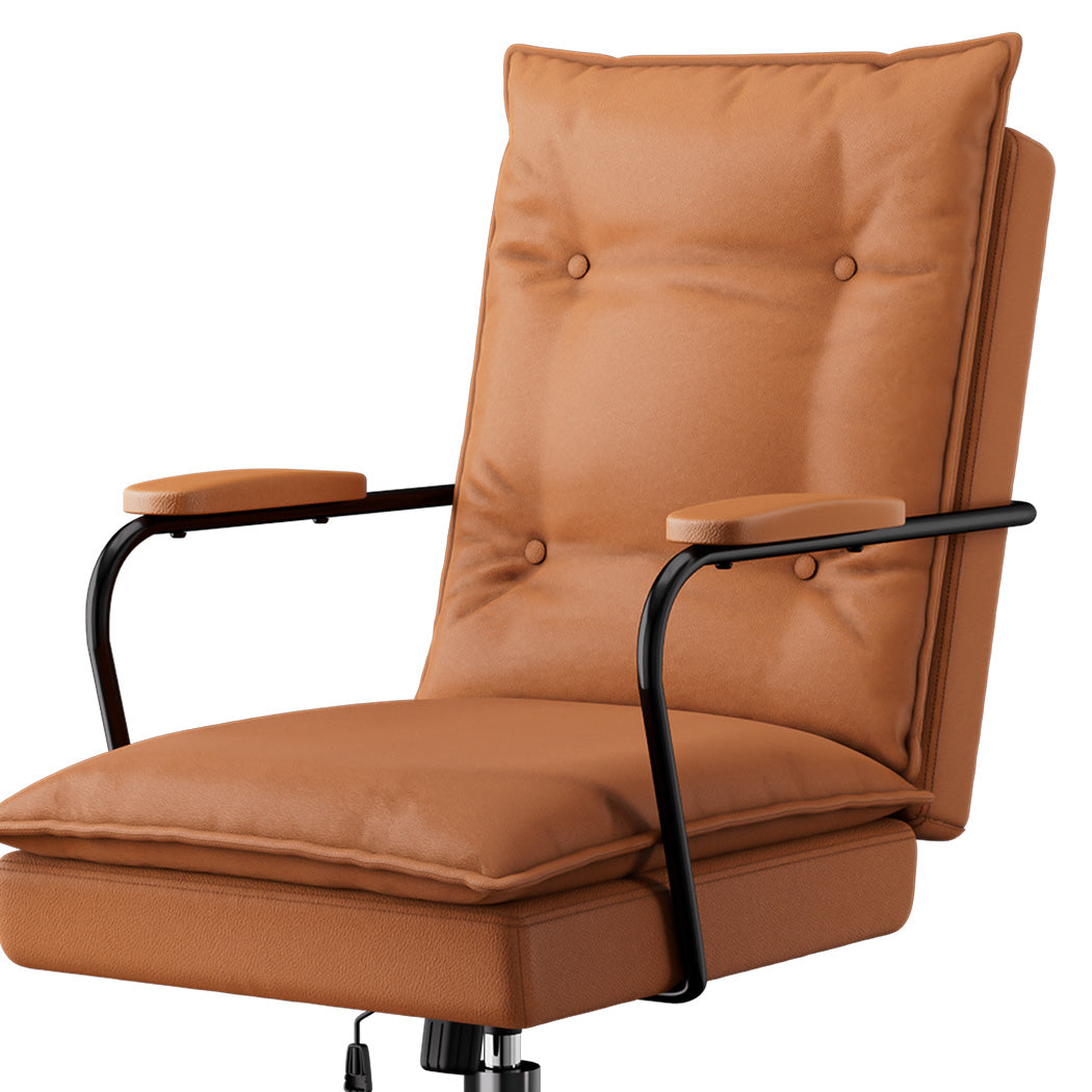 LEVEDE Ergonomic Office Chair Computer PU Brown-2006732703109615621