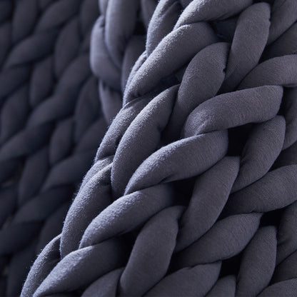 Dreamz Knitted Weighted Blanket Chunky Dark Grey Queen 9KG-1954802944209719301