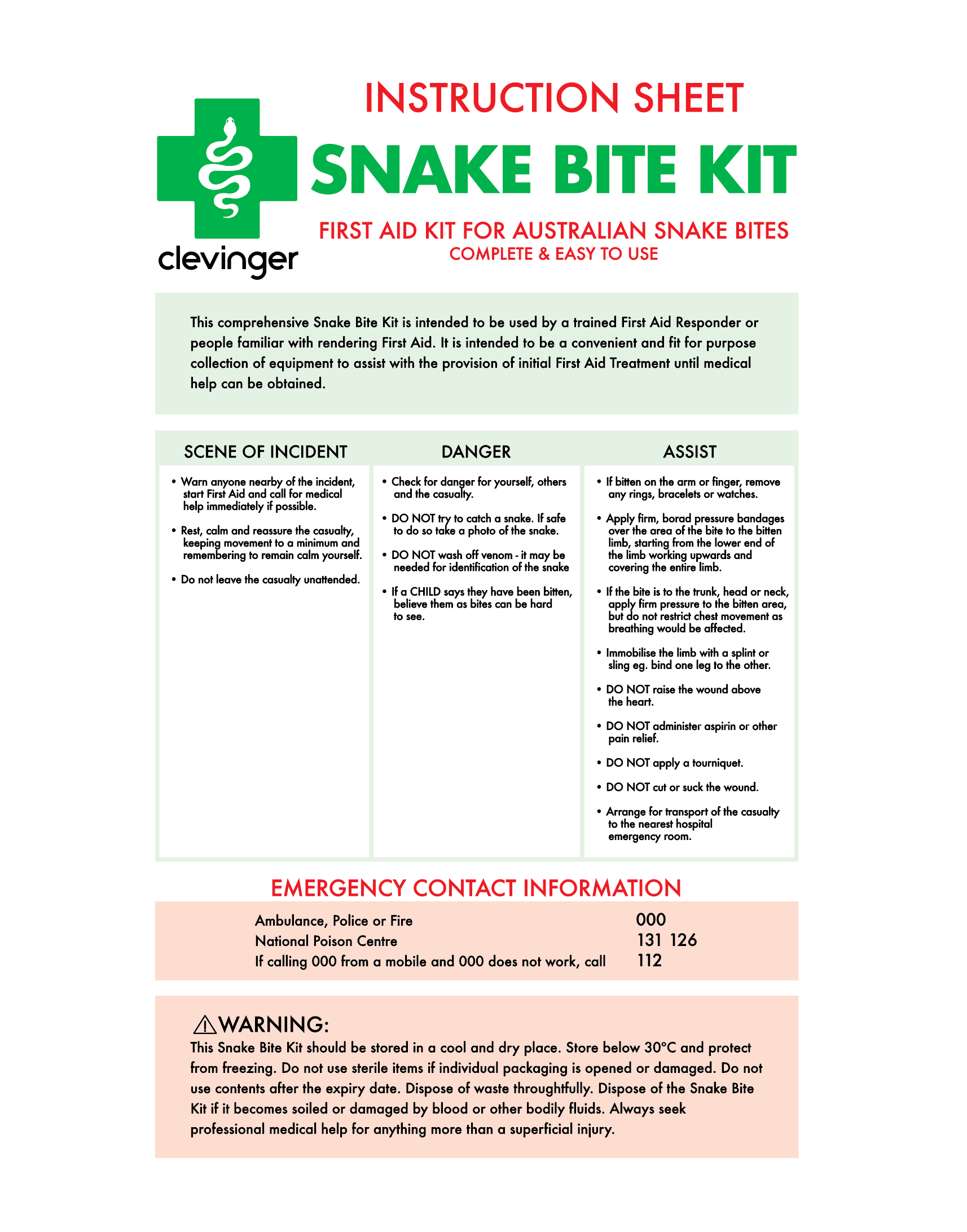 9 Pcs Snake Bite Emergency First Aid Kit - 11