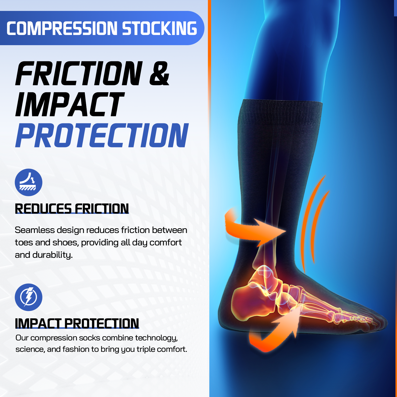Travel Anti Fatigue Flight Compression Socks L - 05