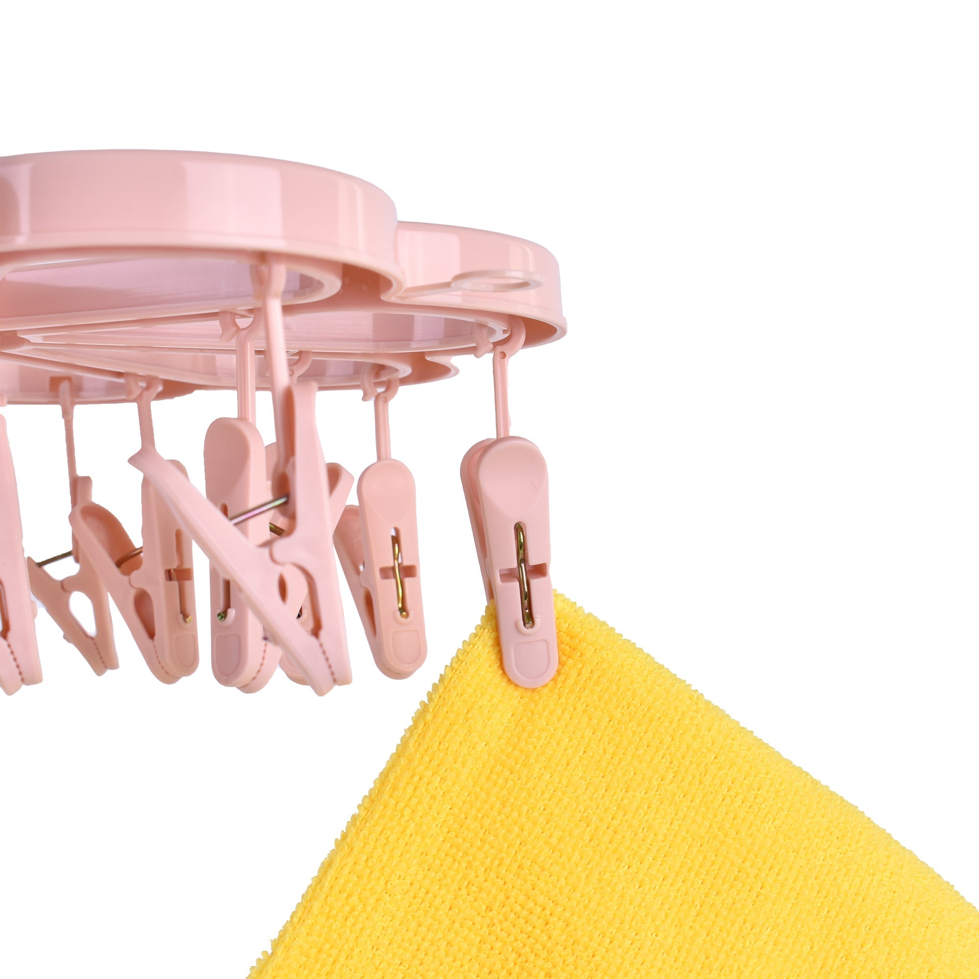 Livingtoday Collapsible 16 Pegs Airer Pink - 02