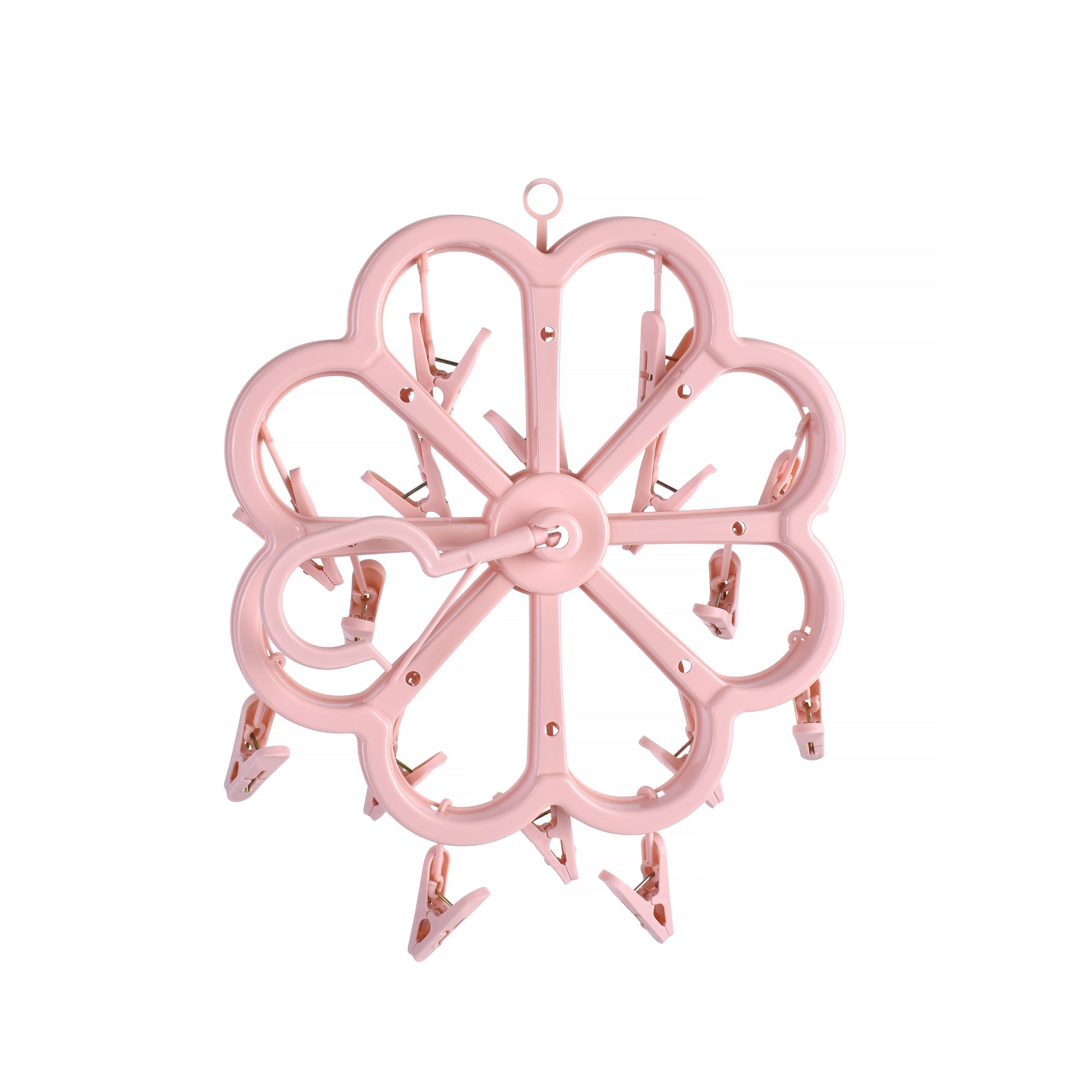 Livingtoday Collapsible 16 Pegs Airer Pink - 04