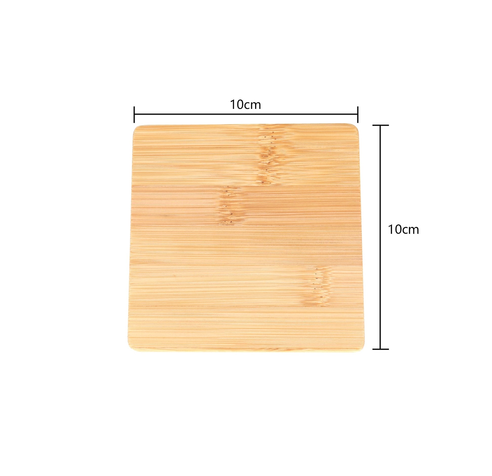 4 Pcs Bamboo Unique Drink Coasters - 04