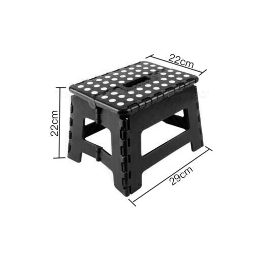Stool Portable Plastic Foldable Chair Outdoor Bathroom Kitchen Adult Kids Black - 10