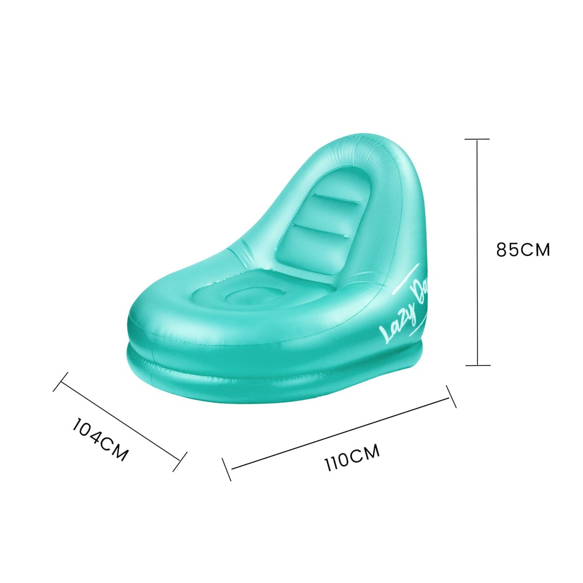 Lazy Dayz Jumbo Inflatable Chair Teal - 06