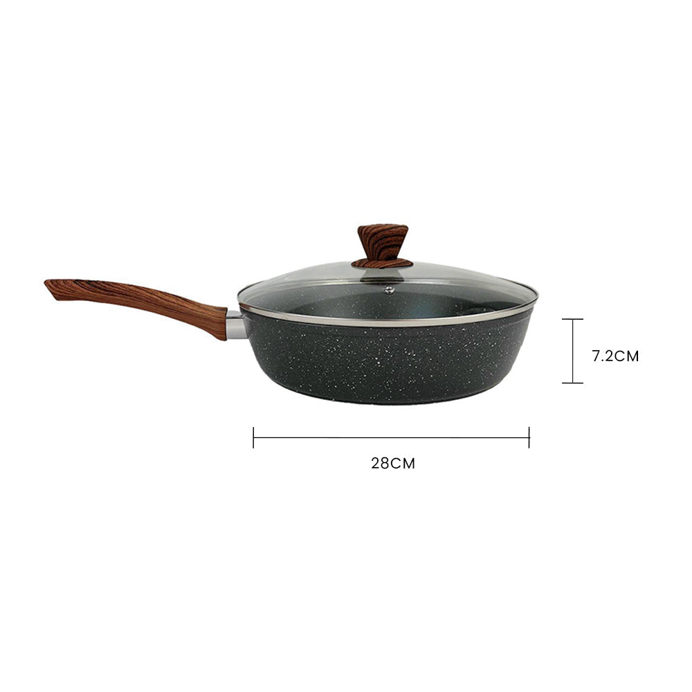 28Cm Pfoa Free Non Stick Saute Pan With Lid - 06