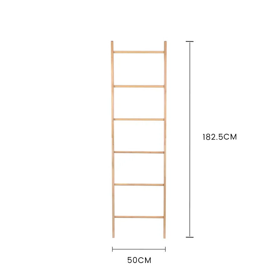 180Cm 6 Steps Bamboo Towel Ladder - 07