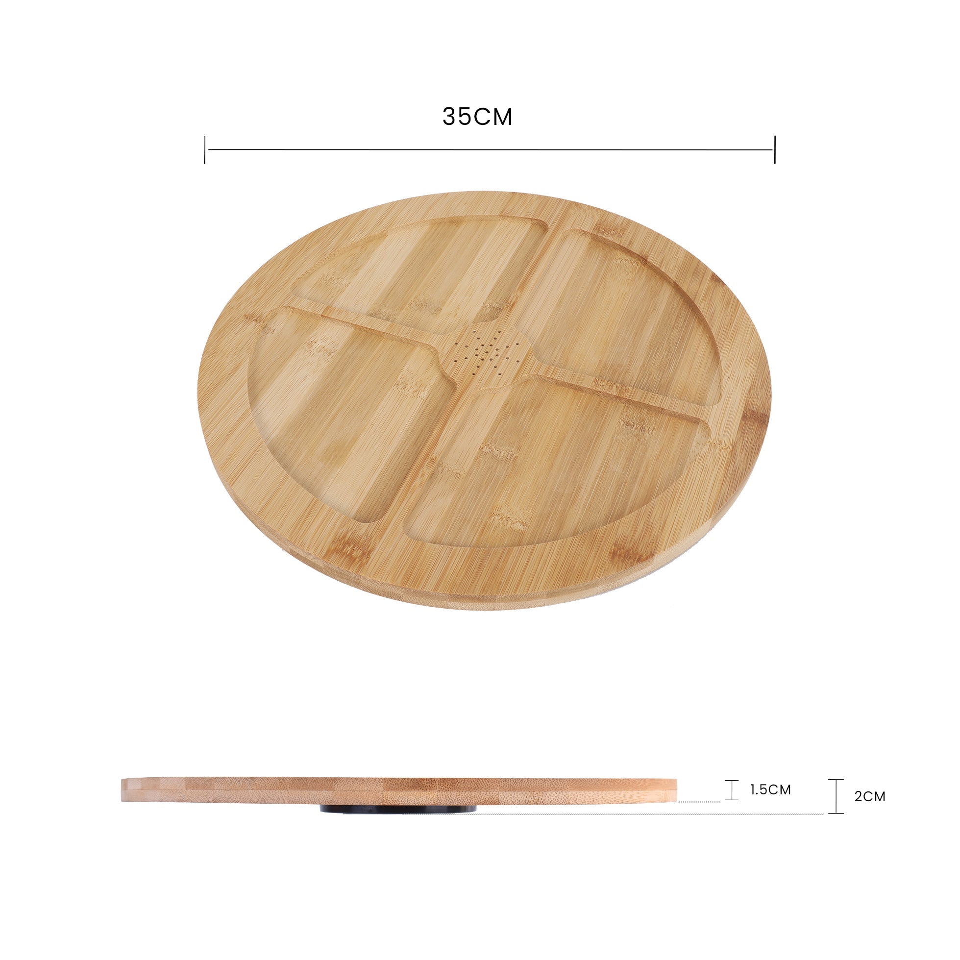 Bamboo Lazy Susan Turntable - 08