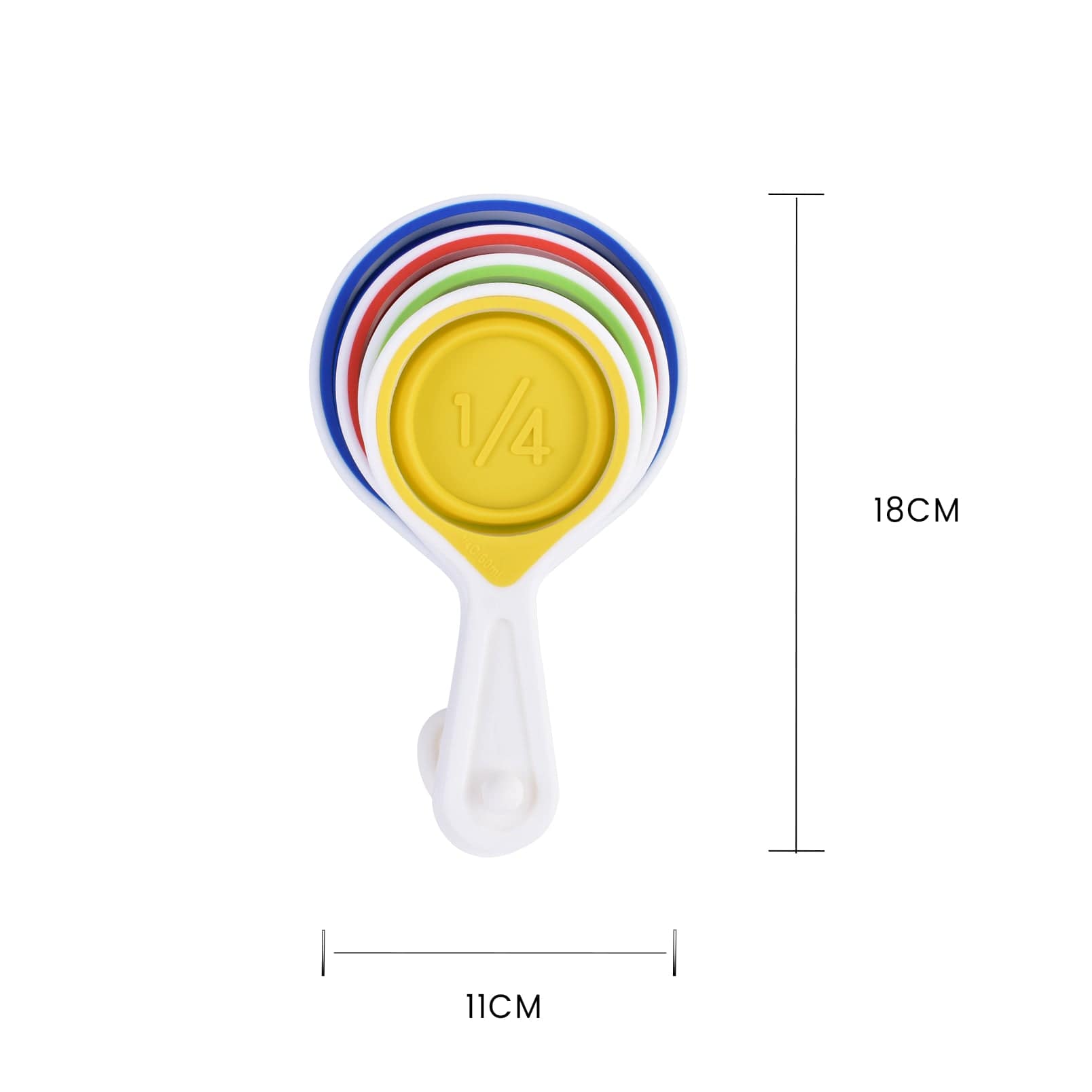 Collapsible Silicone Measuring Cup Set - 10
