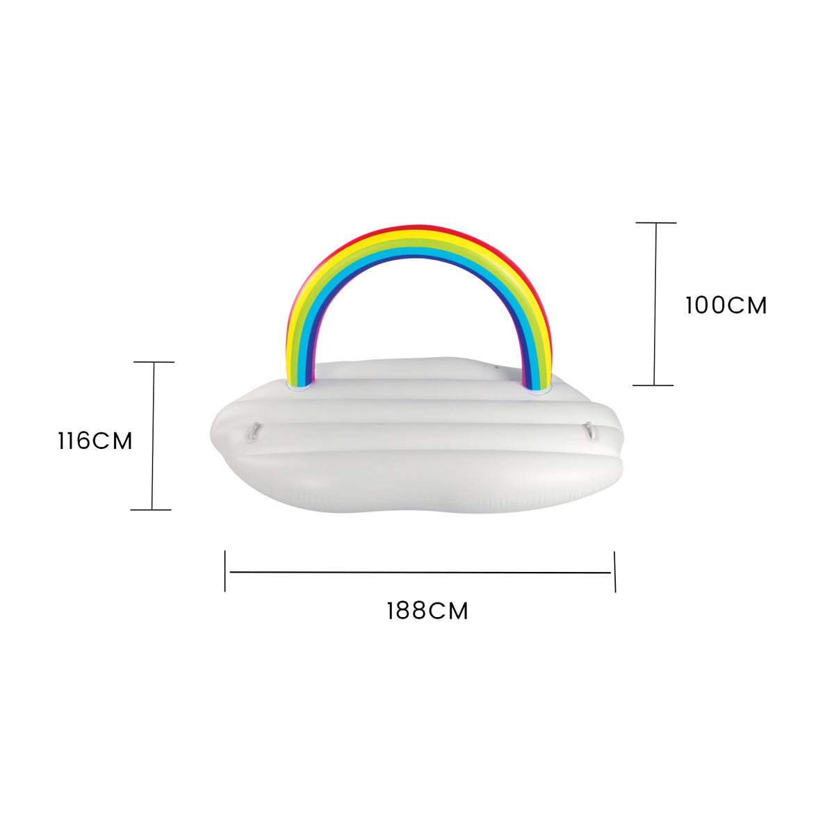 Lazy Dayz Inflatable Rainbow Cloud Float 185Cm - 02