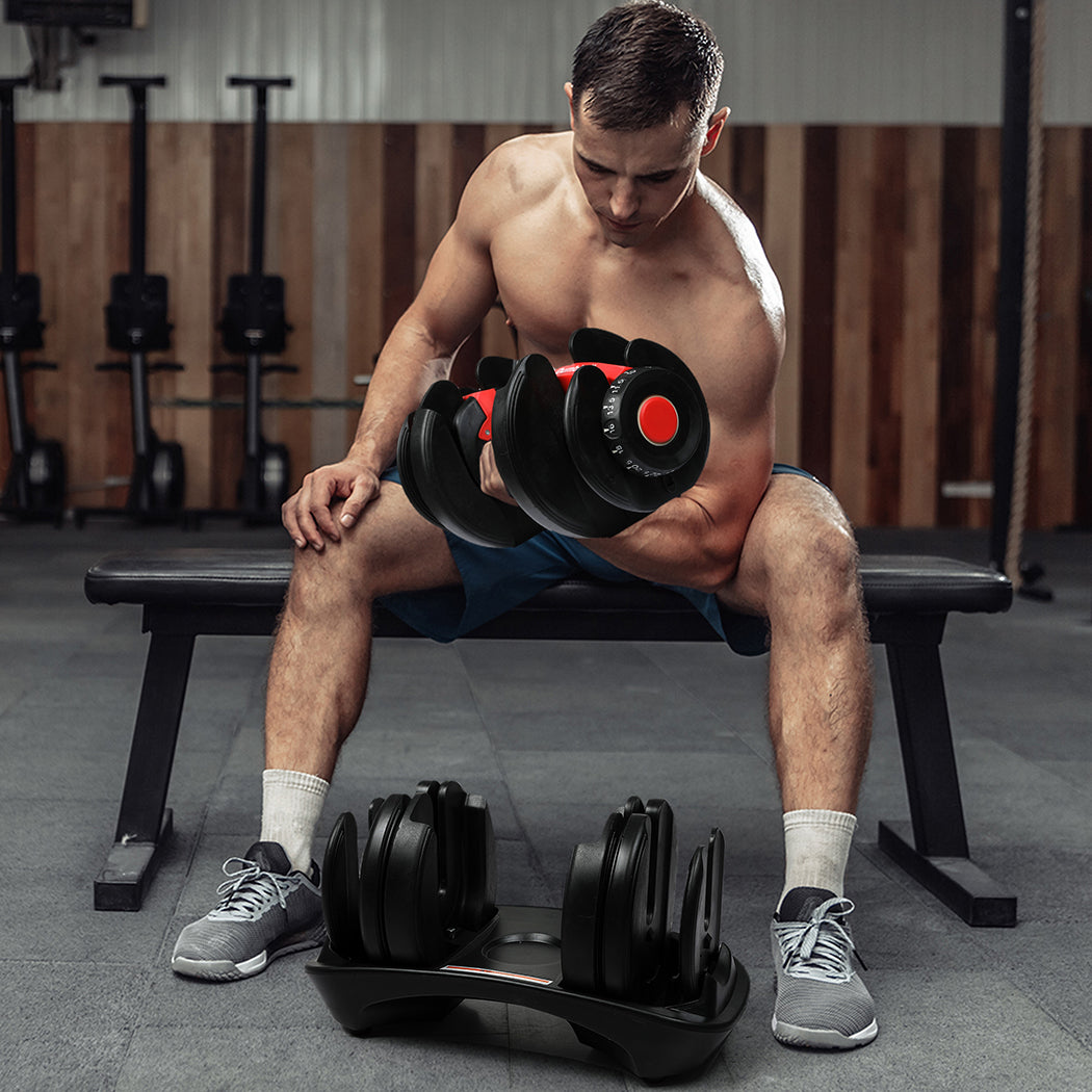 Centra 24kg Adjustable Dumbbell Set Home Gym-1954802366062661639